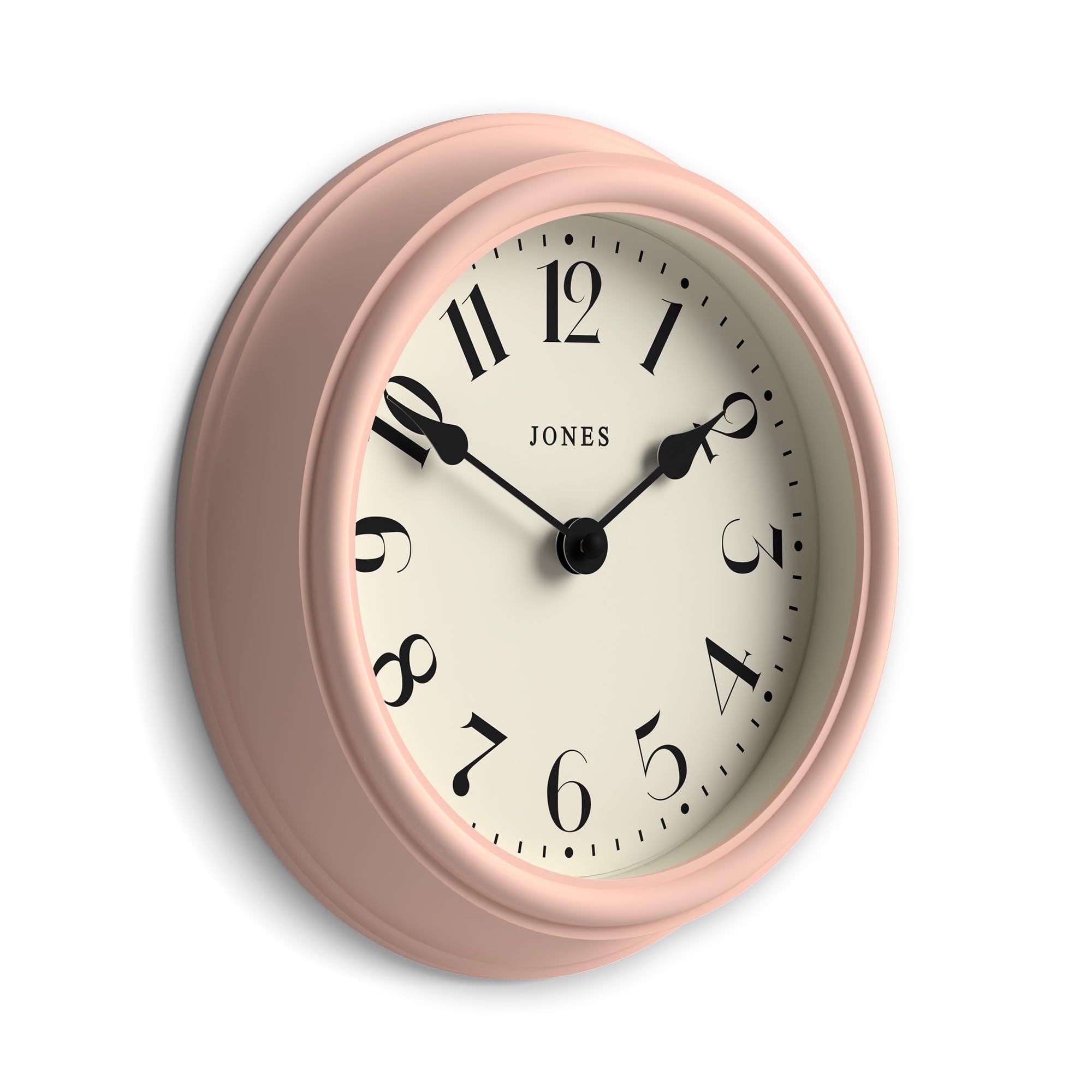 Jones Clocks® Frieze wall clock, Rose Pink, 23 x 23 x 4.5 cm - Image 2