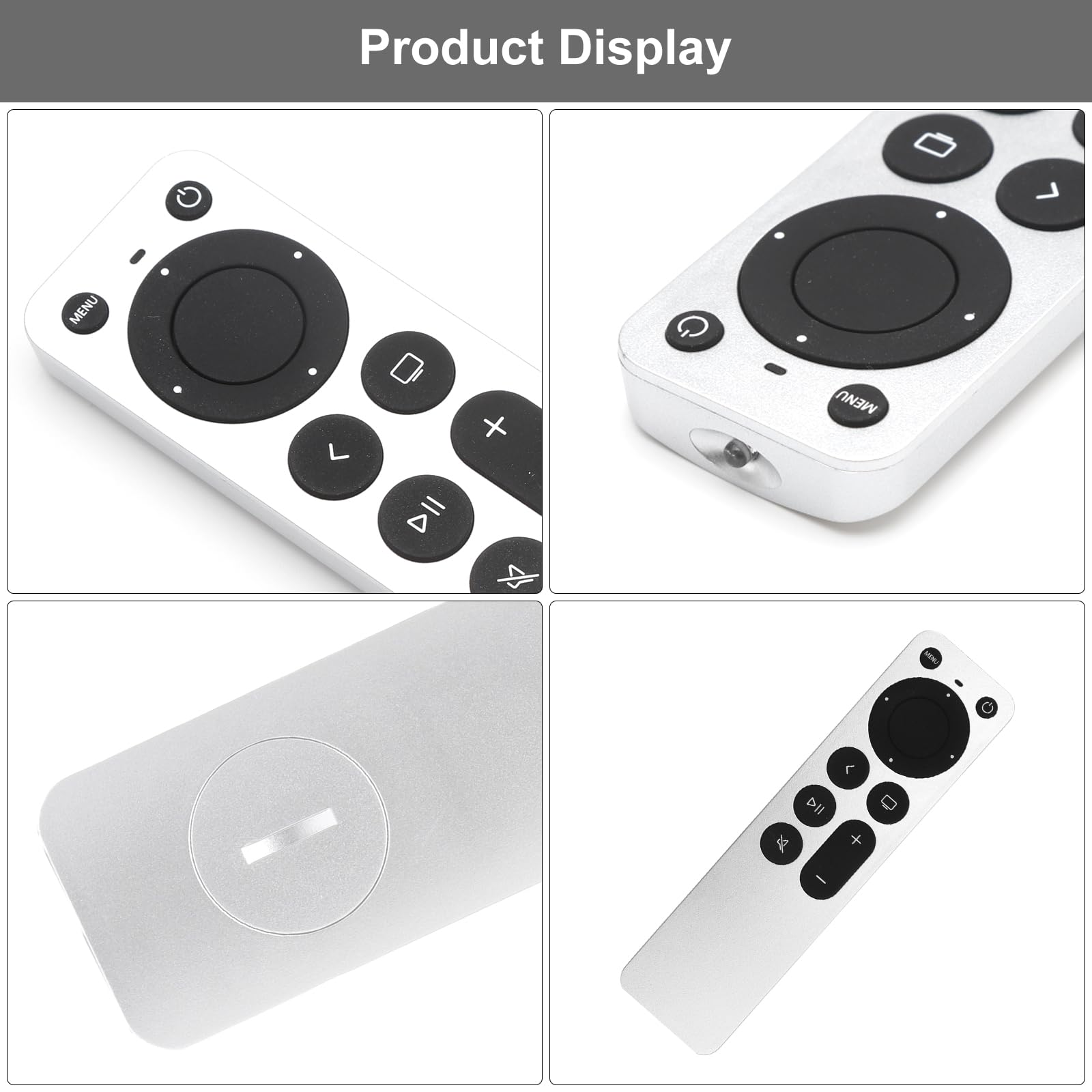 VOSSOT APL pilot zamienny do Apple TV 4K / Gen 1 2 3 4 / HD modeli A1218, A1842, A1625, A1427, A1469, A2169, A1378, Nowy pilot Apple, uniwersalny pilot Apple TV, uniwersalny, prosty