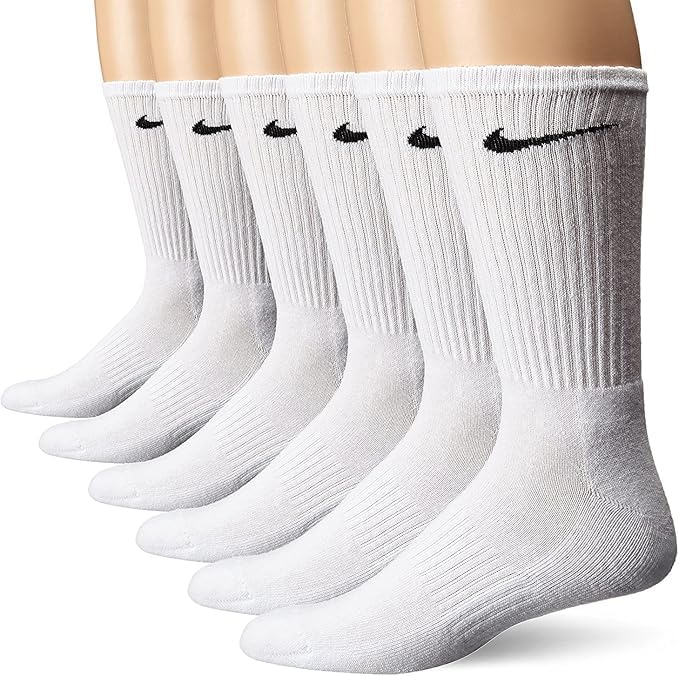 Nike Cushion Crew Socks 6 Pairs White X-Large