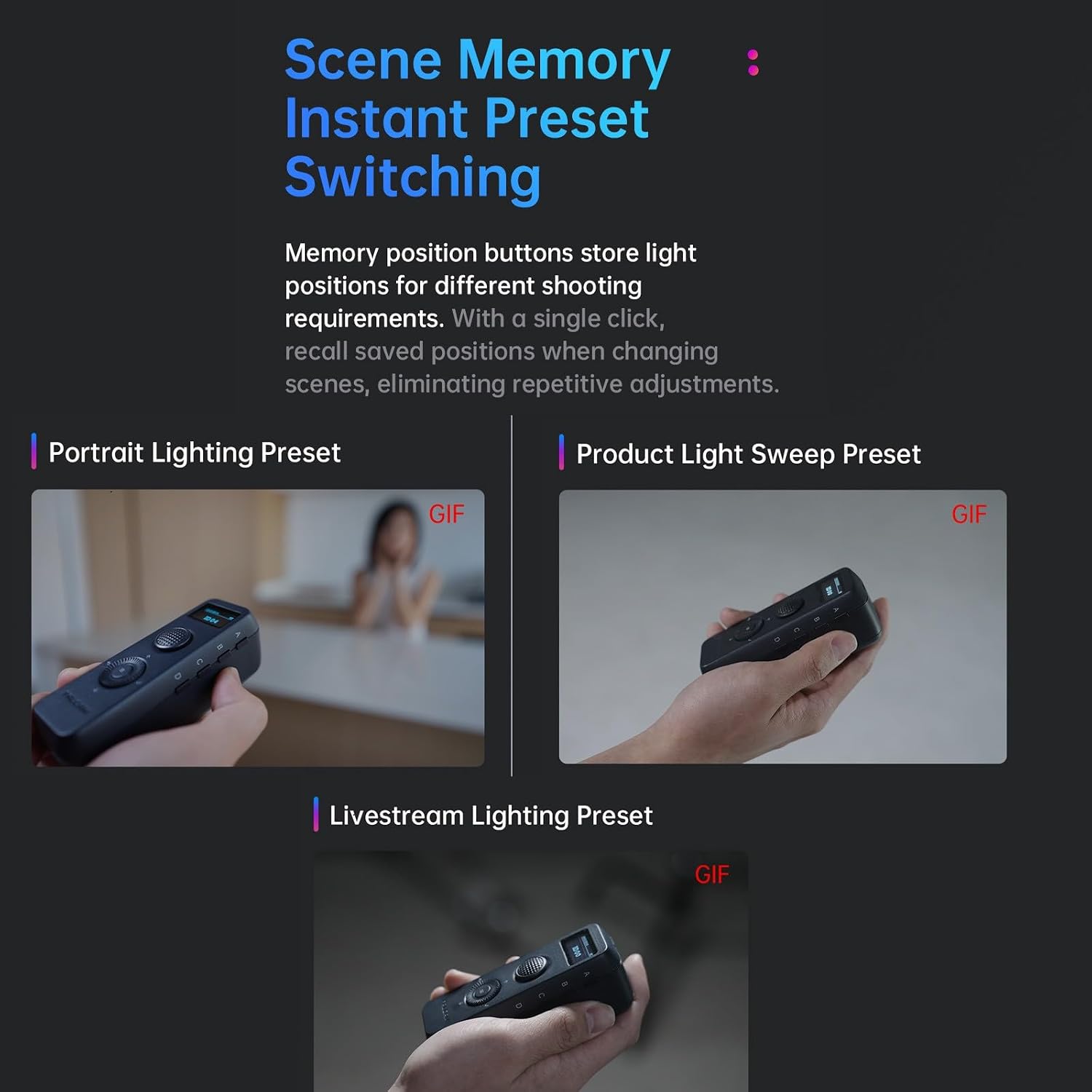 FALCAM Wireless Remote Control for Move LightGo-MV0A4A04