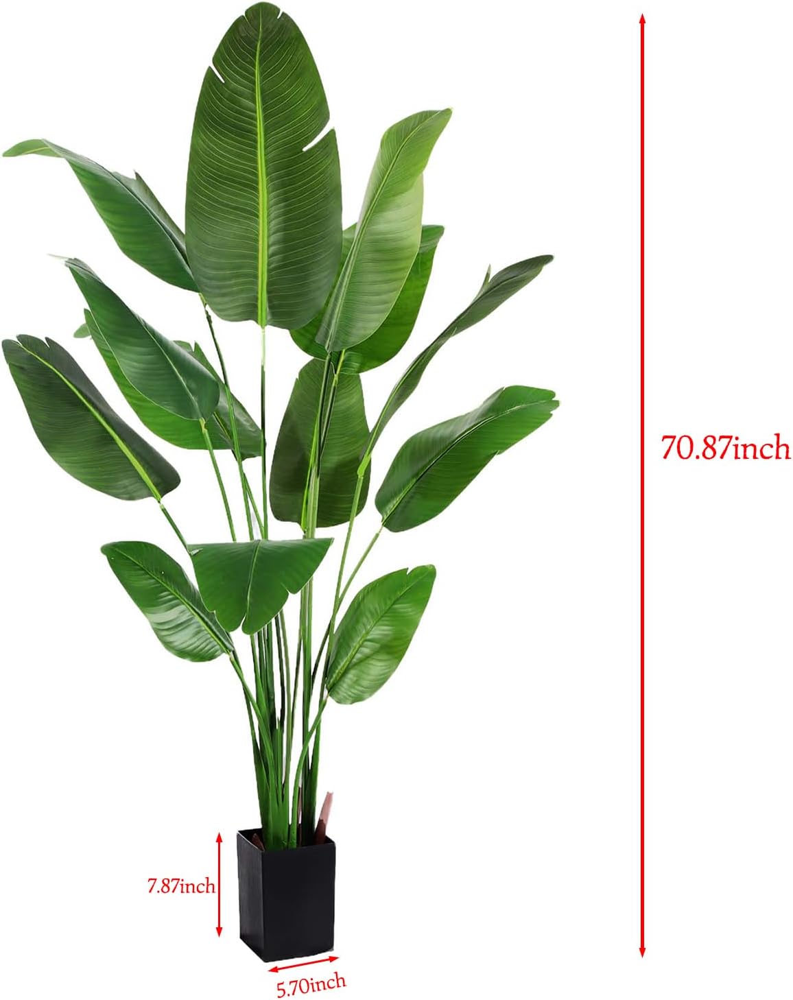 Artificial Paradise Bird - Fake Plant Indoor Artificial Tropical Palm Bonsai Suitable for Home Office Decoration, Relocation Decoration, 6 Feet