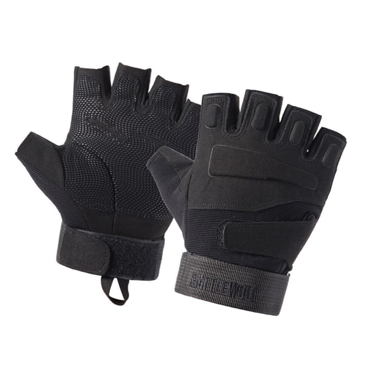 3paare Halbfinger Fahrradhandschuhe Für Herren Und Damen Stoßdämpfend Atmungsaktiv rutschfest Für Outdoor-Sportarten Wie Radfahren Laufen Und Angeln Schwarz