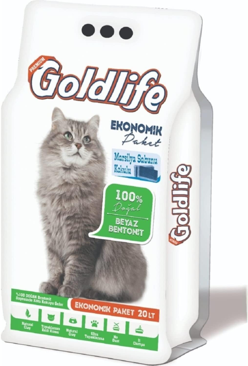 Goldlife Ekonomik Paket Marsilya Sabunlu 20 Lt ince taneli