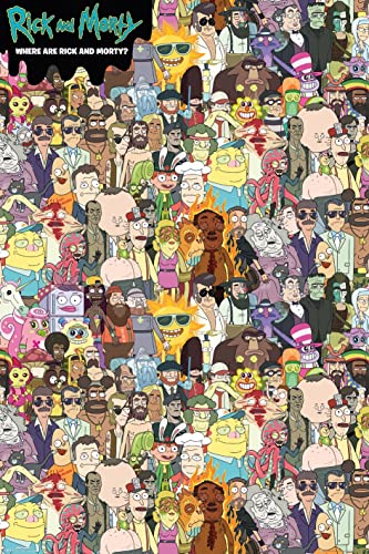 GB Eye FP4930 Maxi Poster Rick & Morty Where's Rick 61 x 91.5cm