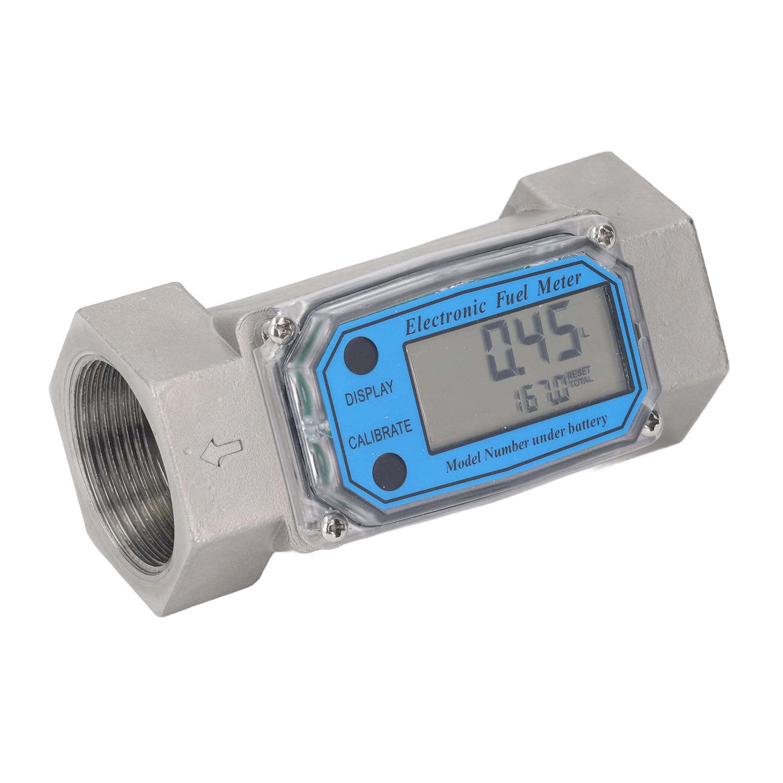Medidor de flujo de turbina digital, 1,5 pulgadas, 25-150 l mínimo, acero inoxidable