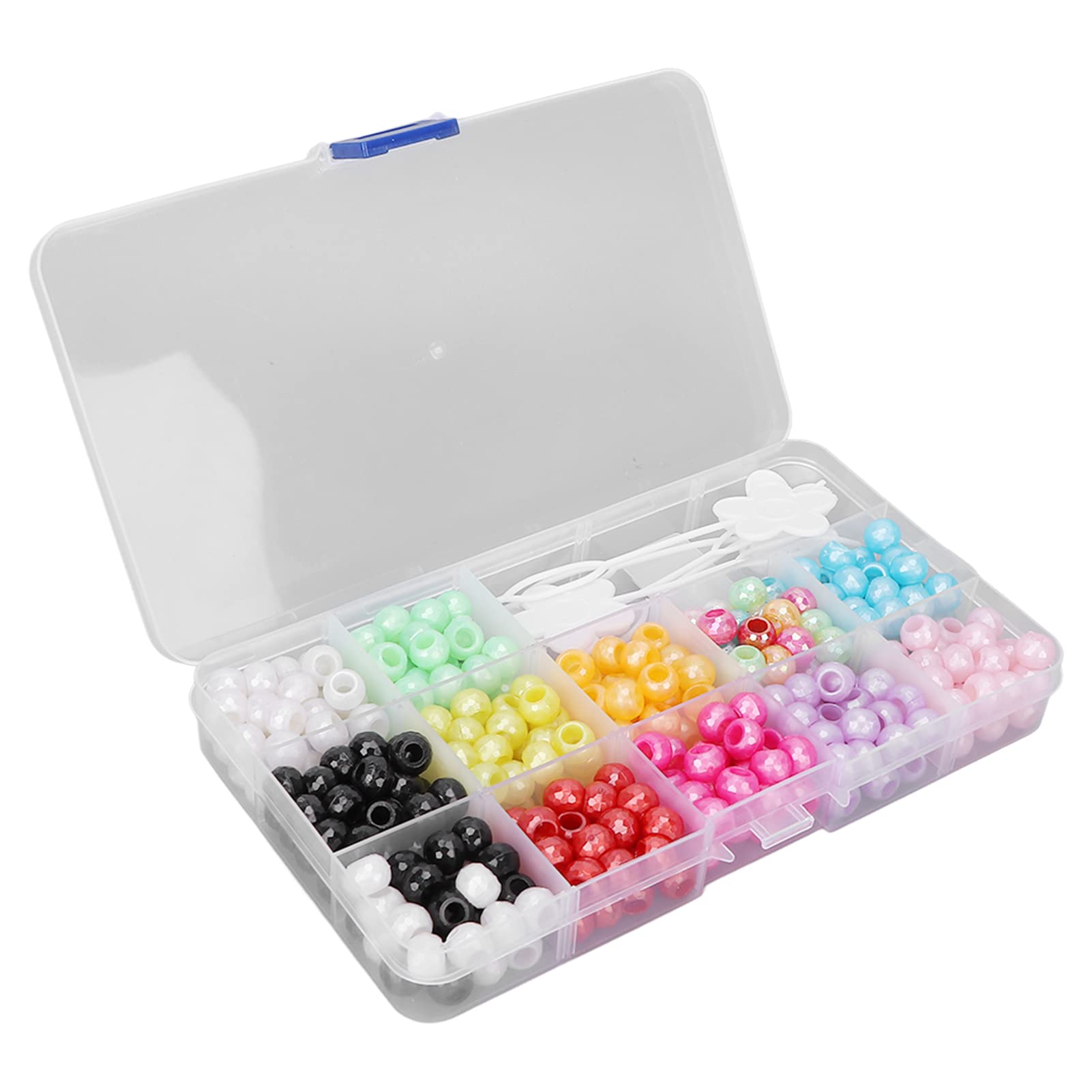 Wakects Perle per Dreadlocks, 365 Pezzi Perline Colorate per Trecce Capelli, Accessori DIY per Capelli