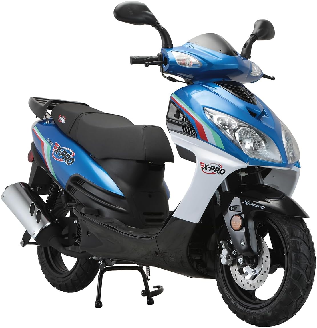 X-PRO 150cc Moped Street Gas Moped 150cc Adult Bike with 13" Aluminum Wheels! (Black)