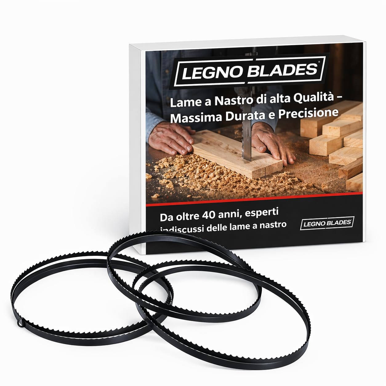 LegnoBlades set 3 lame sega a nastro 1400 x 10 x 0,65 mm, per legno e derivati – ricambio professionale per seghe a nastro TC-SB 200, HBS30, HBS25, PBS 350 – TPI 6 (la più venduta)