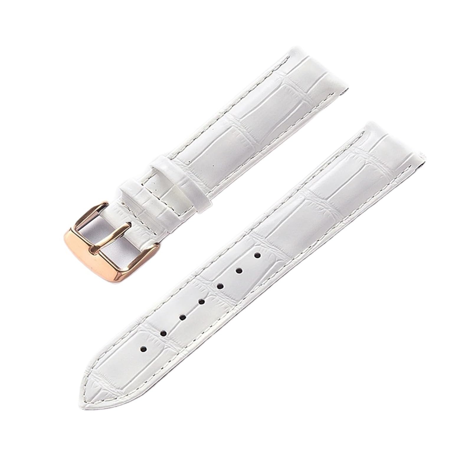 Bracelet en cuir LUGEMA pour Cartier Tank fermoir pliant boucle or rose 15mm