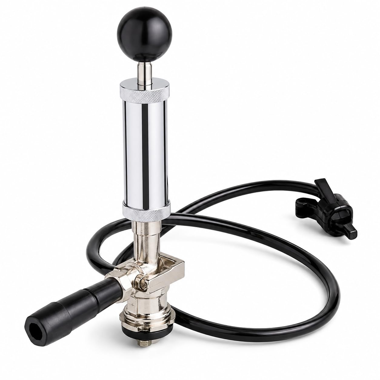 4 Inch Party Pump Keg Tap by Glownary – 4 inch, Sainless Steel, Silver, Model 5008ripkrpe