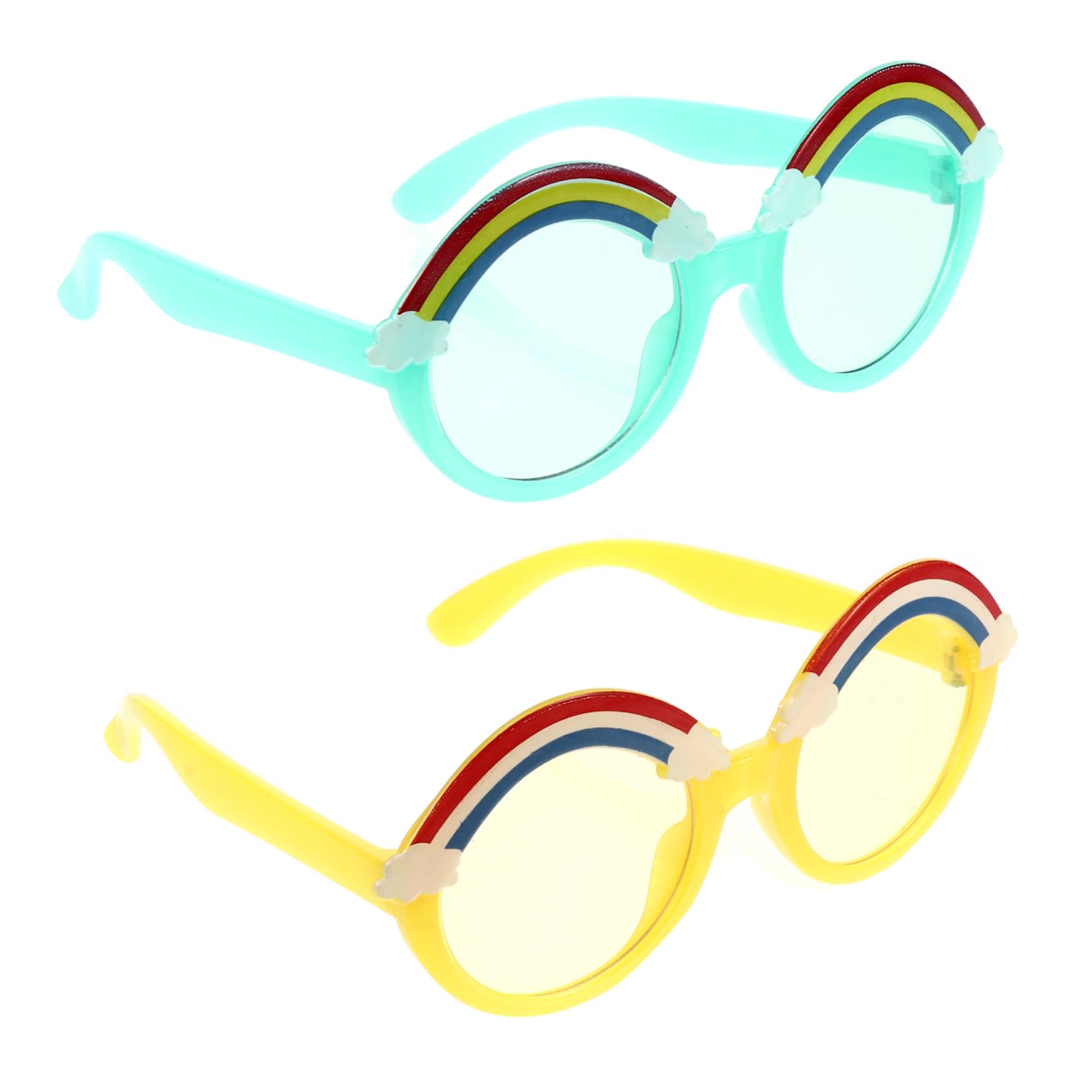 BESPORTBLE Boys and Girls Fashion Glasses 2 Pairs of Decorative Sunglasses and Stylish for Boys/girls Adorable Eyewear
