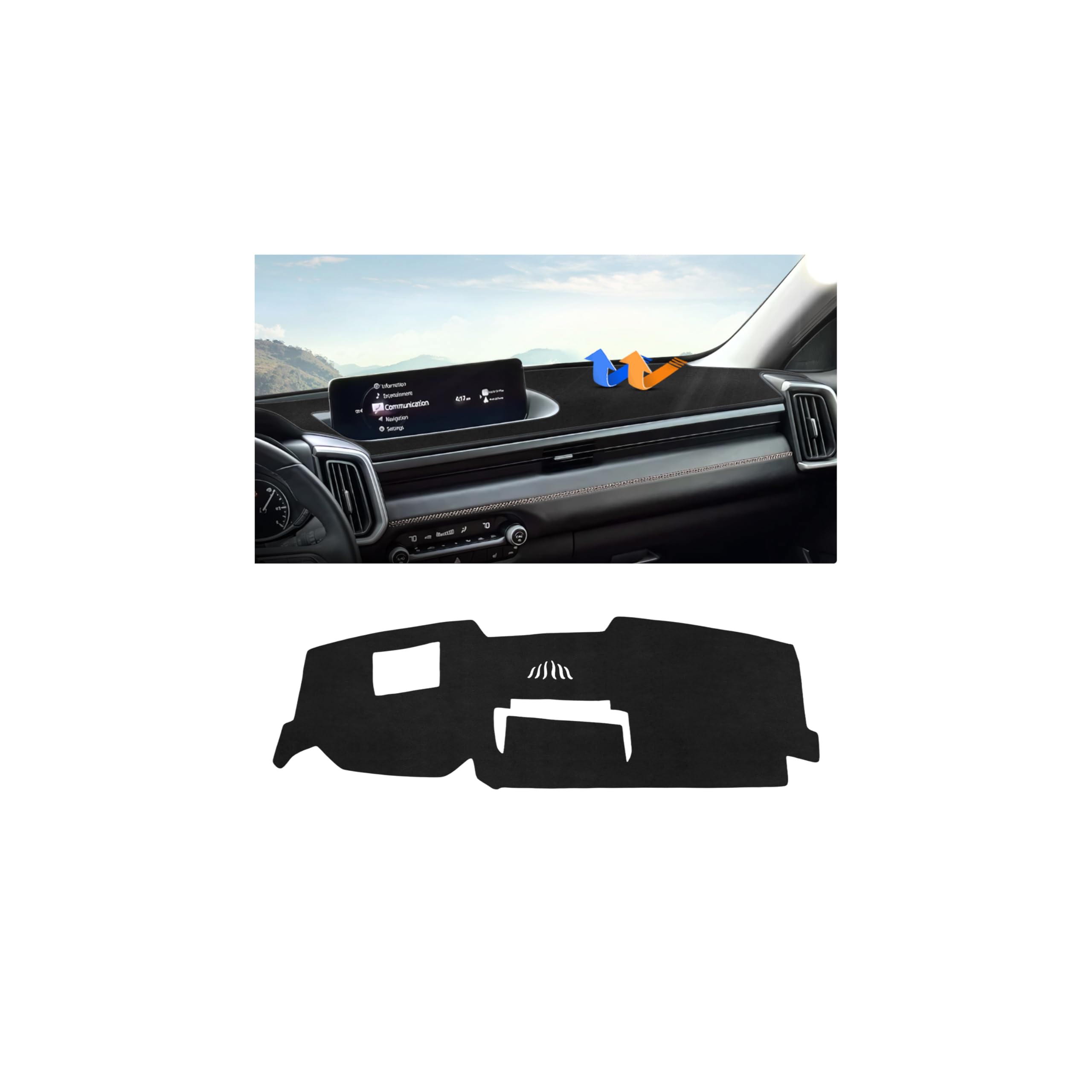 Autorder Dashboard Cover Mat for Mazda CX-50 CX50 2023-2026 Accessories Dash Cover Upgrade Flannel Dash Mat Sunshade Glare UV Rays Protector (with HUD)
