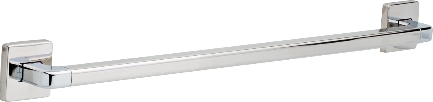 Delta Faucet 41924 Wall Mounted Modern Angular 24" x 1.25" ADA Decorative Grab Bar in Chrome Polished Chrome 24" Grab Bar