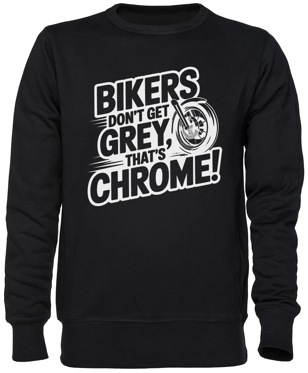 Sweat biker chrome noir le pull unisexe pour les passionnés