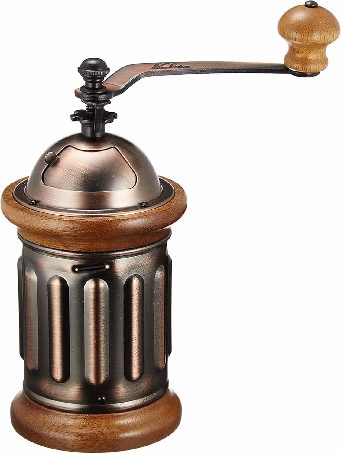 Kalita Coffee Grinder Wood High Granular Stable Aluminum Grinder KH-5 ac Adjustable Coarseness Hand Grinding Coffee Mill Manual Grinder Present Gift Gift Gift #42224