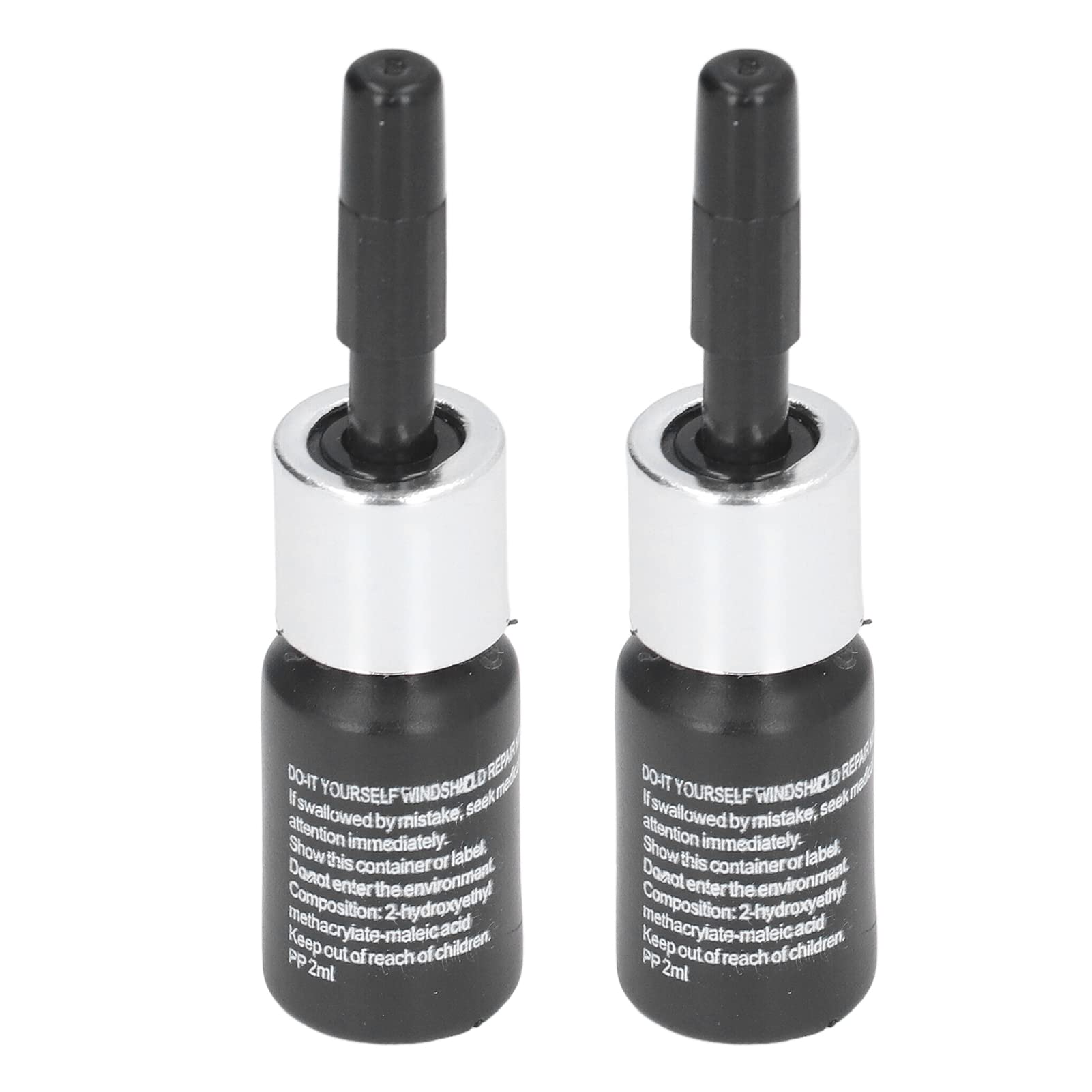 WOHPNLE 2Pack Glass Repair Liquid, Auto Windshield Repair Liquid Crack Repair Fluid DIY Window Glass Repair Fluid for Automotive