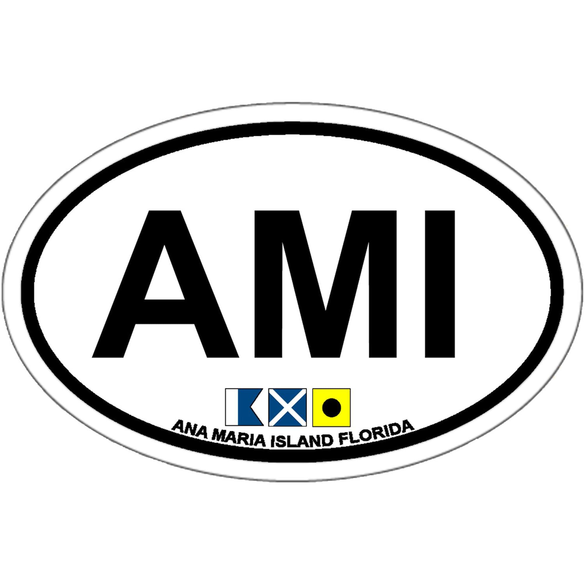 CafePress Anna Maria Island Map Design. Oval Car Bumper Sticker