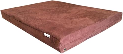 Miniatura 3 de Cama ortopédica de espuma viscoelástica sólida de alta densidad de 55 x 37 x 4 pulgadas, impermeable, para mascotas, con funda externa lavable de