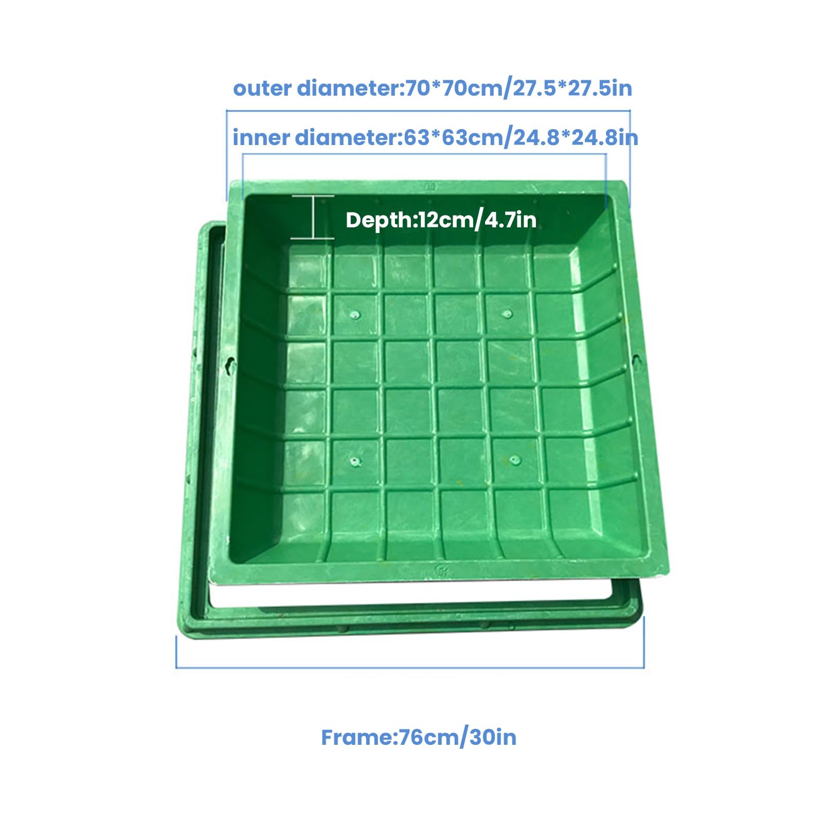 Copertura rotonda invisibile per ispezionare la copertura personalizzabile con design a prova di caduta (B70 x 70 cm / 27,5 x 27,5 pollici)