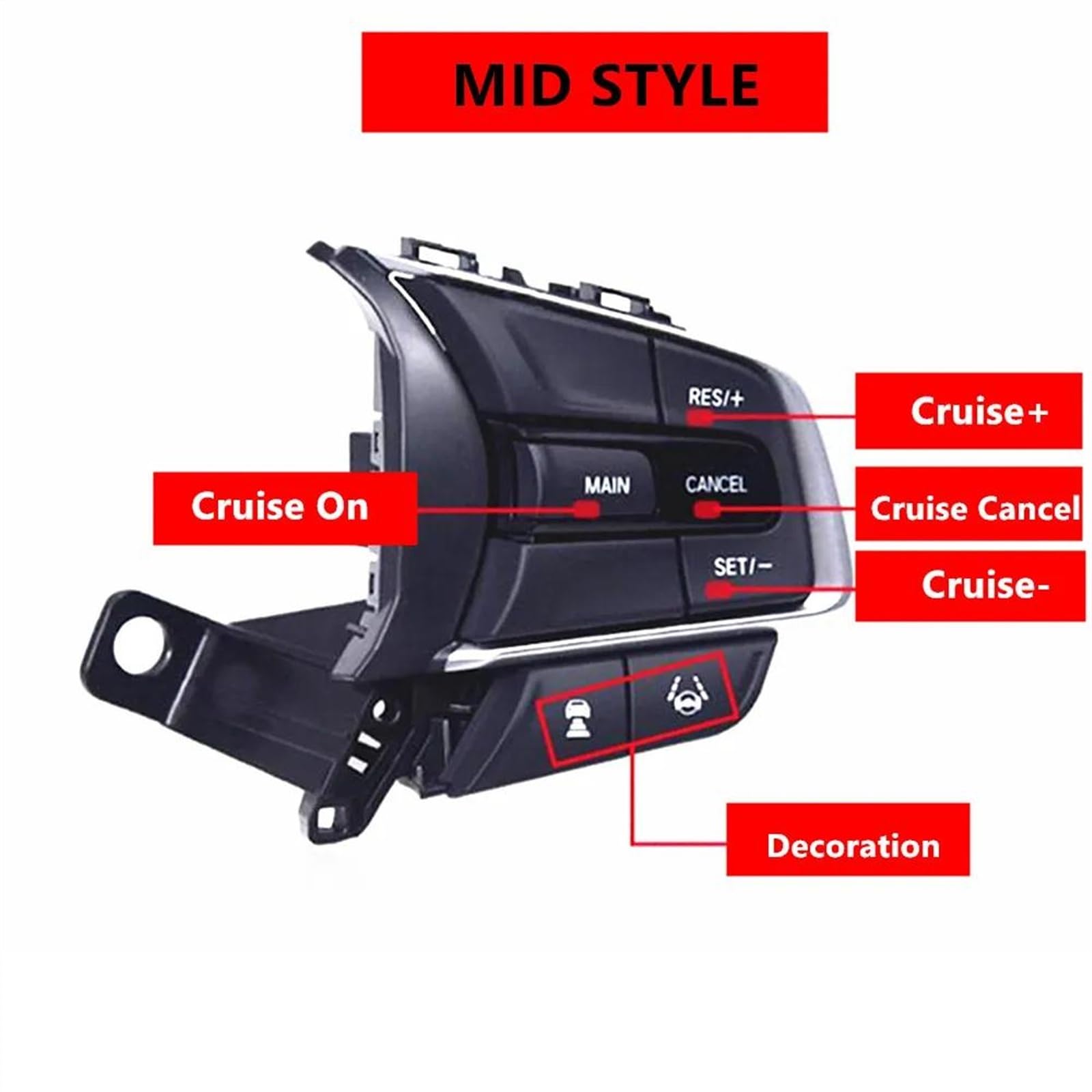 Pulsante Controllo Volante Compatibile Con Accord No.10th 2018 2021 2022 Interruttori Per Auto Pulsanti Sul Volante Cruise Switch Accessori Interni Retroilluminazione Lato Destro