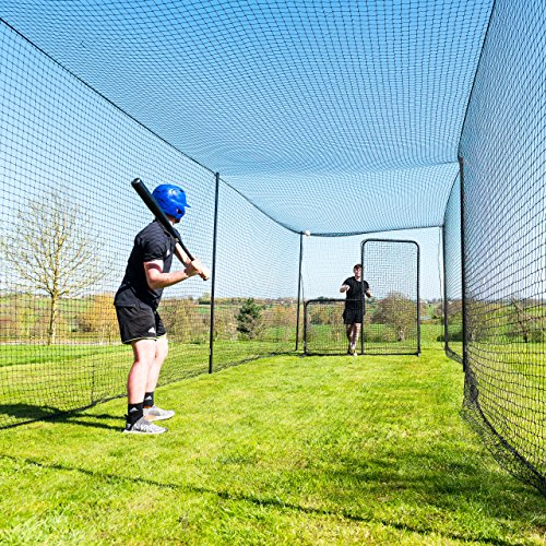 Product Image 5: Fortress Ultimate Baseball Batting Cage [20’, 35’, 55’, 70’] | #42 Grade Net with Steel Poles | Baseball & Softball Cage & Netting | Softball Batting Cage (35′ Batting Cage Package)