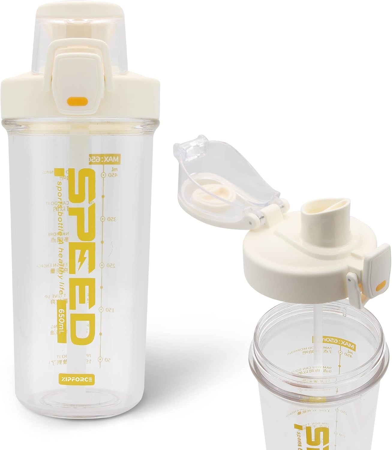 ZIPFORCE Coffee Mug Sports Water Bottle 23oz/650ml with Locking Flip