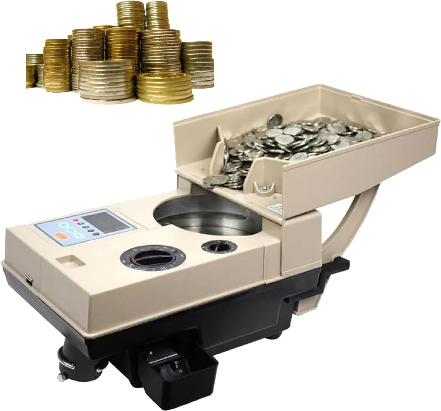 中古 コインカウンター 自動 ポータブル 硬貨 計数機 電動 高速 グレ― エンゲルス 硬貨計数機 コインカウンター 手動式 SCC-10  1台（ご注文単位1台）【直送品】 包装用品・店舗用品の通販 シモジマ 中古 コインカウンター 自動 ポータブル 硬貨 計数機 電動 高速