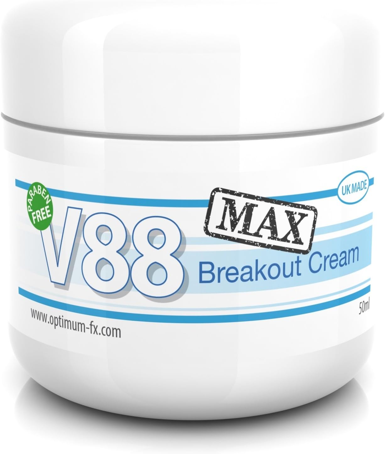 V88 MAX Breakout Cream DOUBLE STRENGTH with Salicylic Acid for Spots Blackheads Blemishes and Problem Skin Suitable and Safe for those Prone to Acne - Paraben and Cruelty FREE - 50 grams