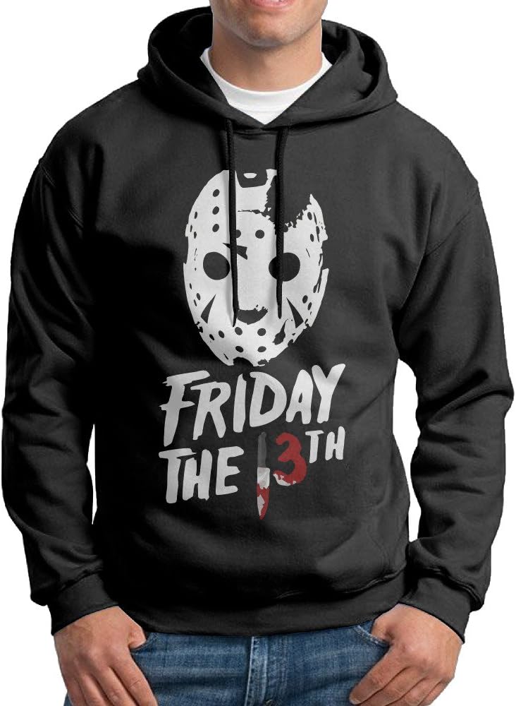 KPaIil Jason Voorhees Friday The13th Pullover Hooded Mens Black Sweatshirt Hoodie