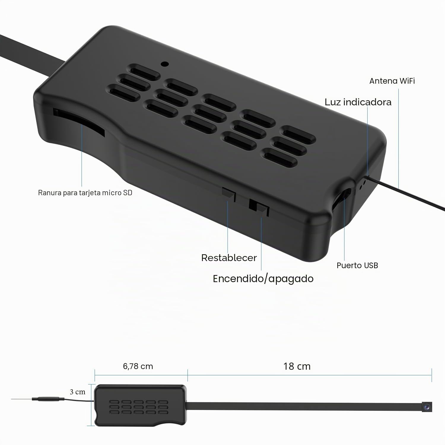 Mini cámara de bricolaje, cámaras inalámbricas HD 1080P, pequeña cámara de niñera WiFi, pequeña cámara de seguridad portátil para el hogar, interior y exterior
