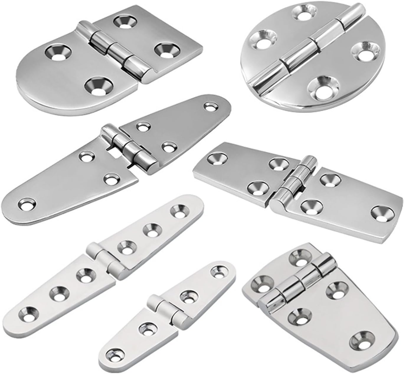 Stainless Steel Casting 4/6 Holes Strap Deck Hinge 1Pcs(316 Stamped Hinge)