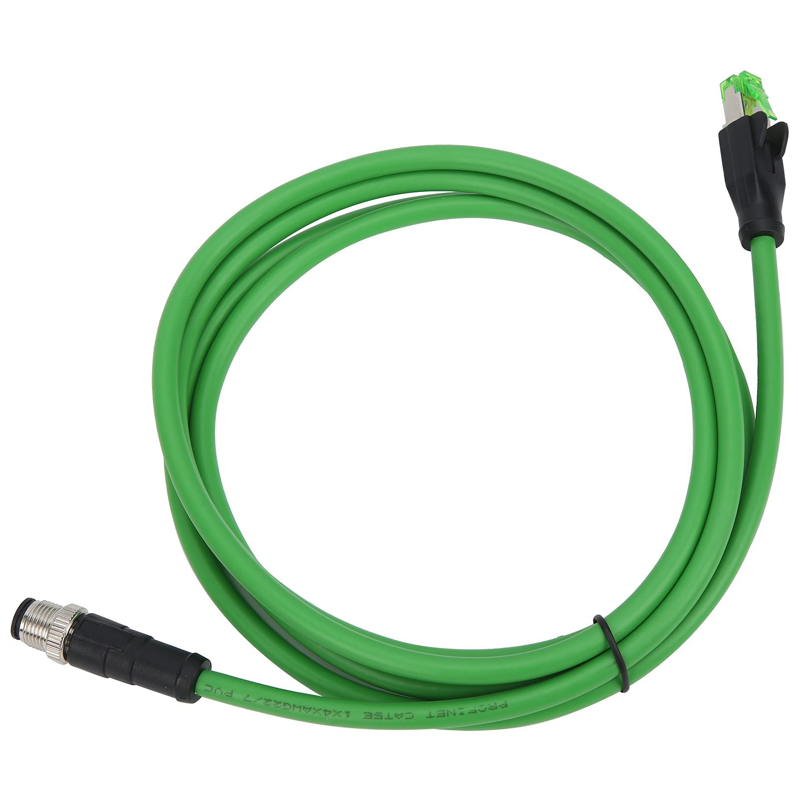 Jenngaoo Cavo Ethernet, cavo patch da M12 a RJ45 Cavo di rete a 4 pin per applicazioni Ethernet industriali Cavo schermato IP67 Impermeabile (3m/9,8 piedi)
