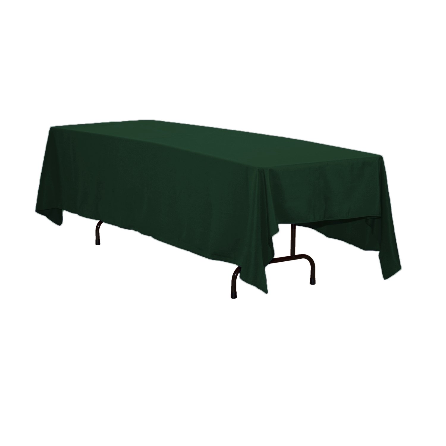 Nappe rectangle polyester hunter vert pour de grands repas de famille