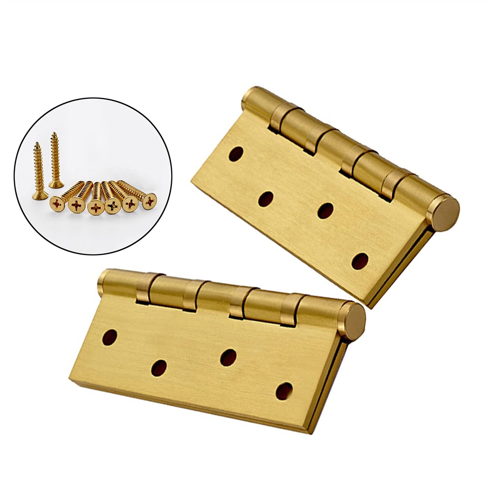 2 piezas de bisagras de puerta de latón macizo de 4 pulgadas, bisagras de puerta con rodamiento de bolas, utilizadas for puertas de dormitorio, puertas de oficina, etc.