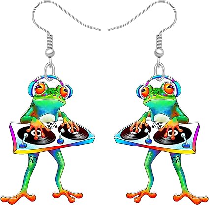 Bonsny – Boucles D'oreilles En Acrylique Vert En Forme De