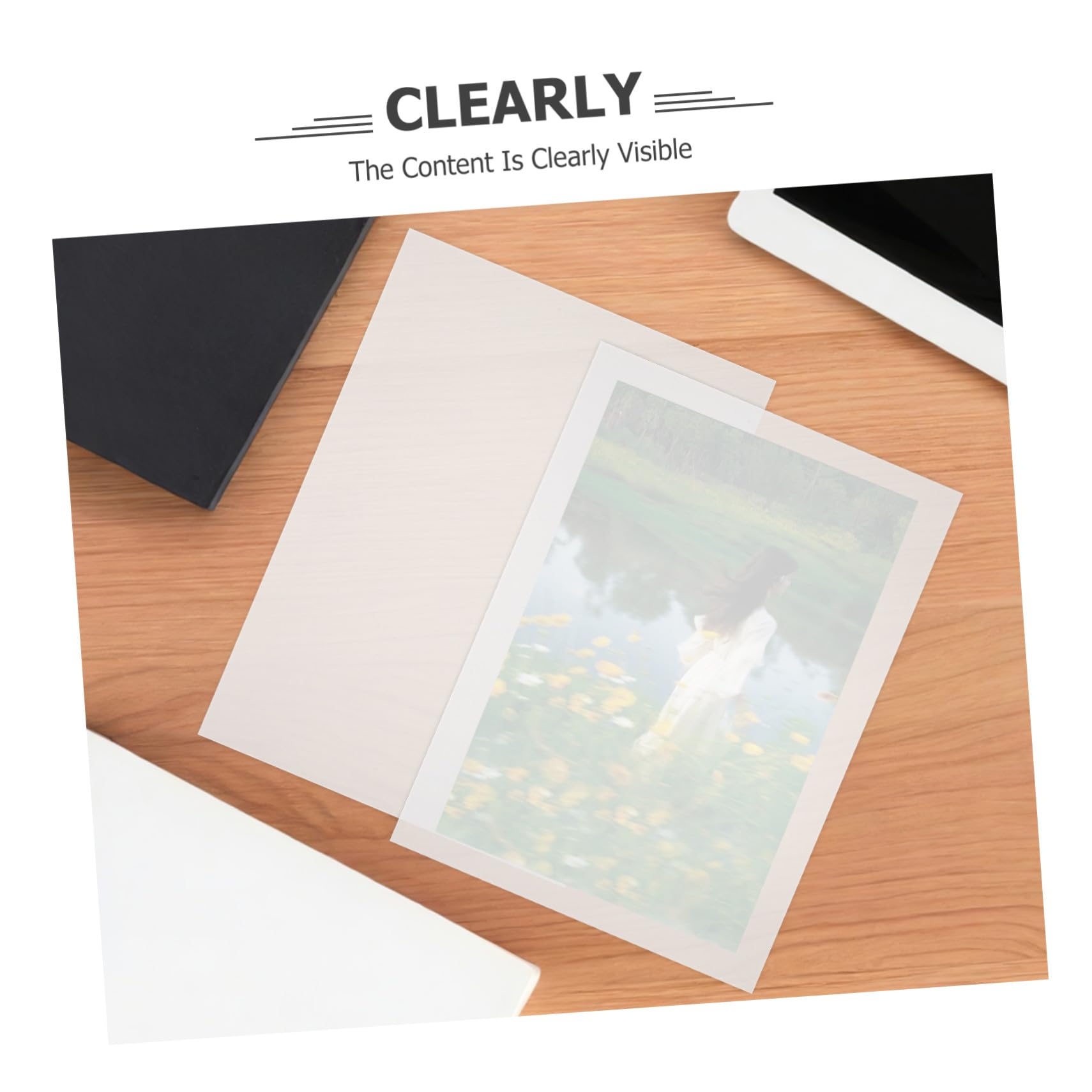 Fundas para Plastificar A4, Hojas de Pvc, 100 Hojas, Protección Documental