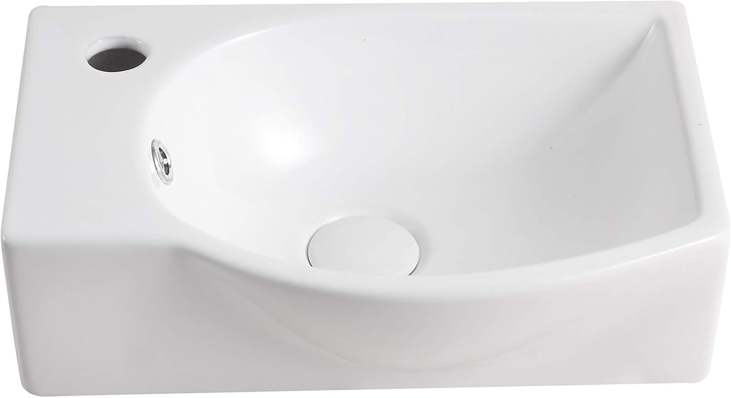 Hоttеѕt Sаlе Elanti Collection EC1805-R Bathroom Sink, Rectangular Right Facing (16.00 x 11.25 x 5.50), White
