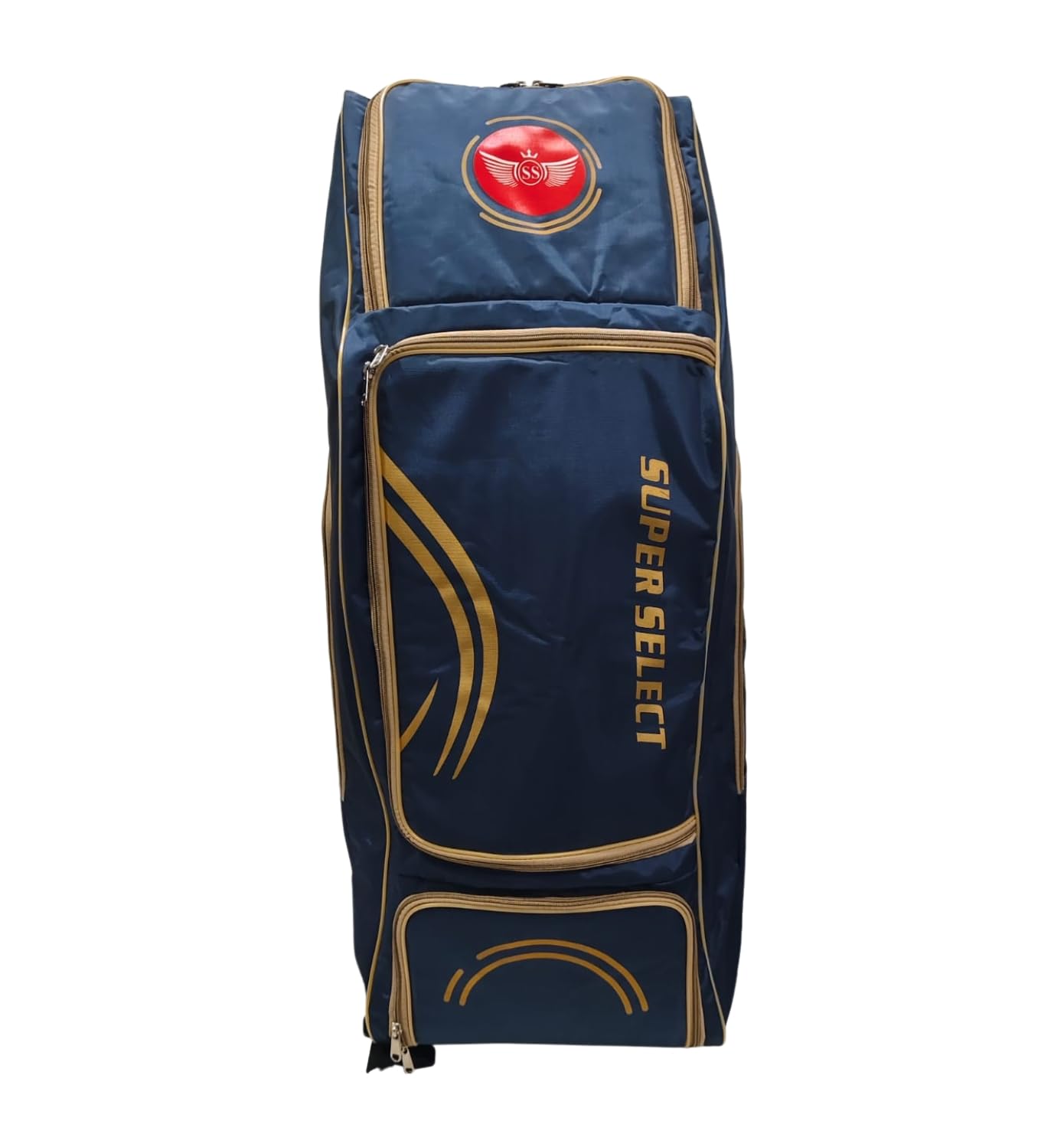 Cricket kit Bag Blue Golden Super Select | Breathable Material-image-15