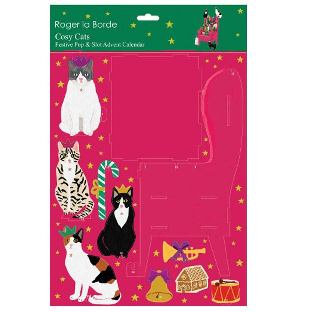 Roger la Borde - 3D Pop & Slot Large Advent Calendar - Cosy Cats, Multicoloured - Image 2
