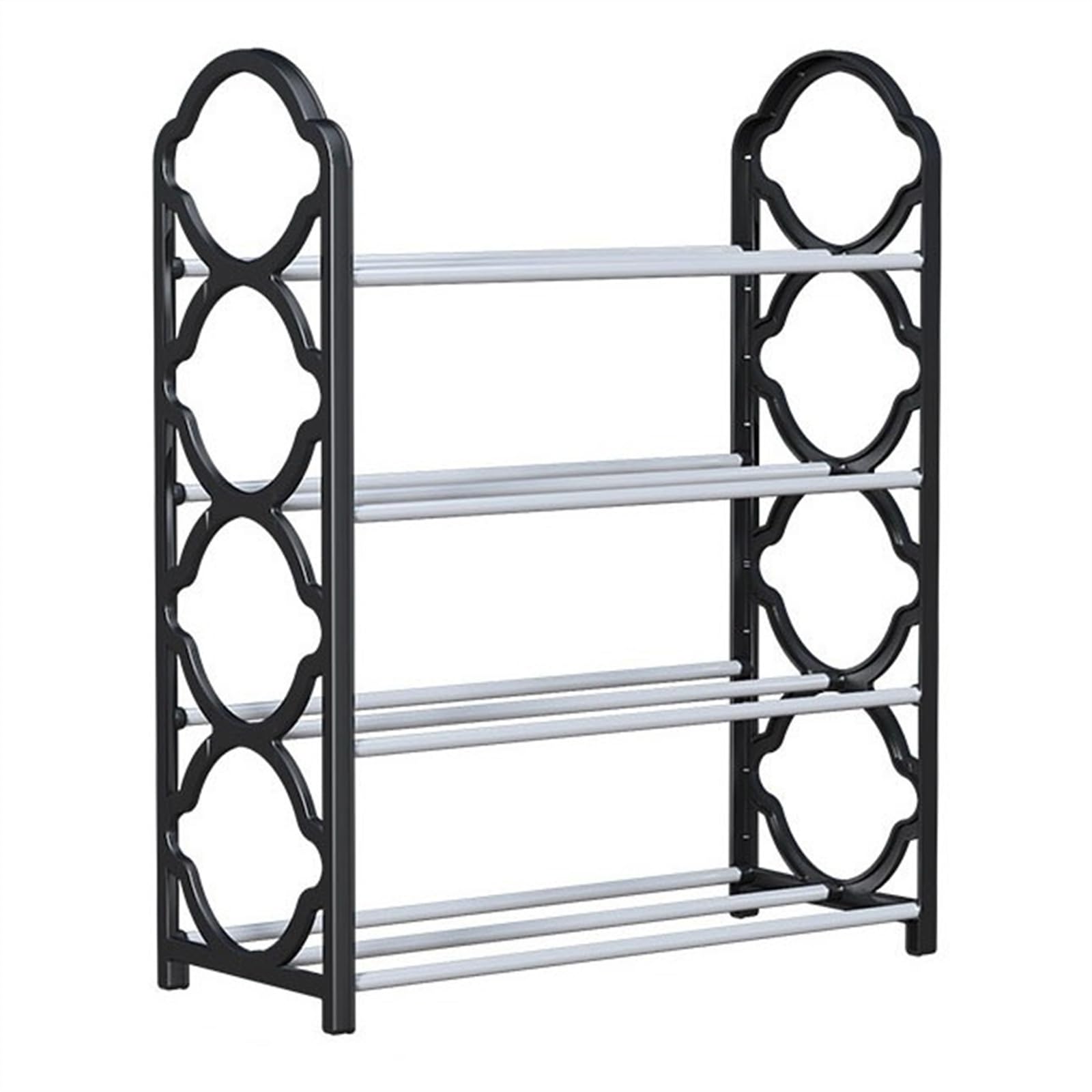 Armadio per Scarpe Scarpiera a 4 ripiani con struttura squisita, robusto organizer for riporre scarpe con ripiani in tubo d'acciaio, for ingresso, corridoio, soggiorno, armadio Portascarpe