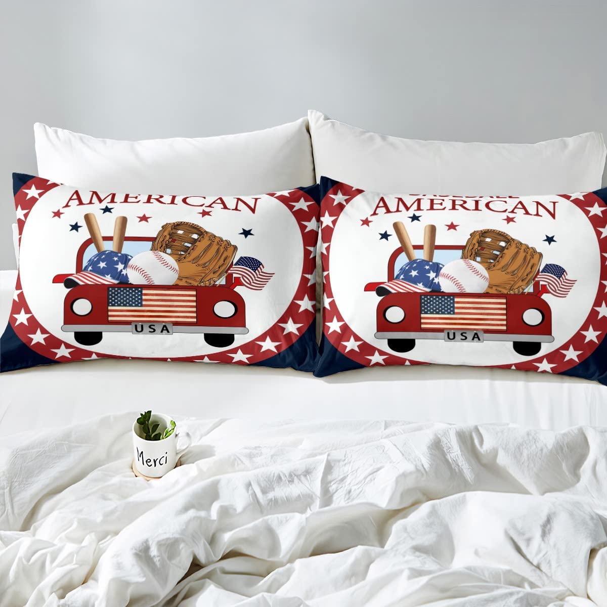 Set Biancheria Da Letto 3 Pezzi Con Lenzuolo Con Angoli – Motivo Sportivo 3D Calcio/Basket/Baseball – Letto Matrimoniale Queen Size