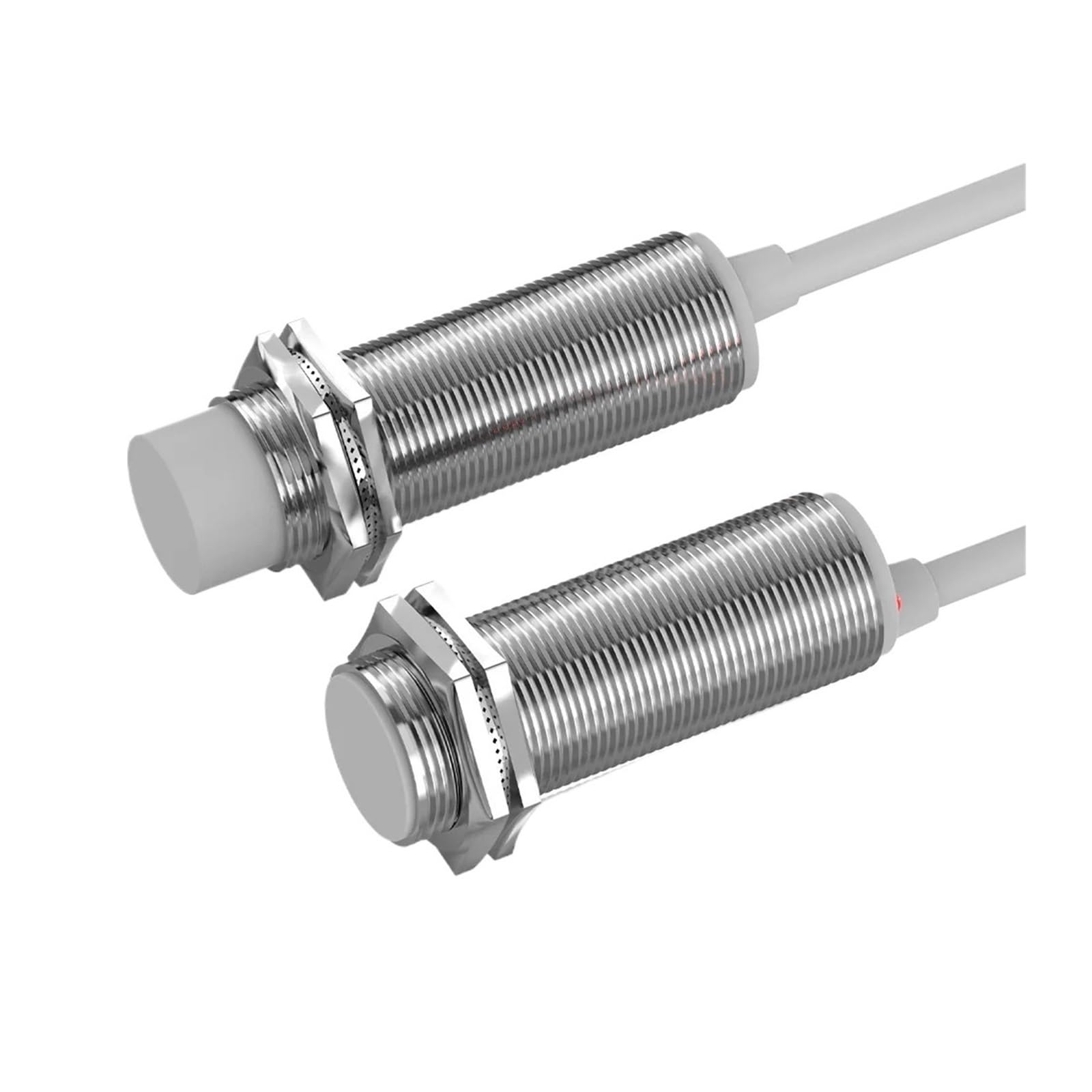 PXQCHAVLN M18 Capacitive Proximity Sensor 10-30V DC 3 Wire NPN PNP NO NC Flush Non-Flush Non-Metallic Switch with 2m Cable(10MM DC3-wire PNP NC)