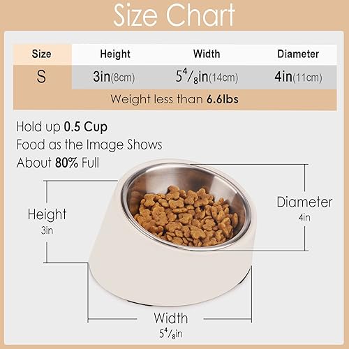 Miniatura 6 de Super Design - Tazón inclinado en 15 para perros y gatos, ángulo inclinado para bulldog y mascotas, antideslizante y antiderrames, más fácil de