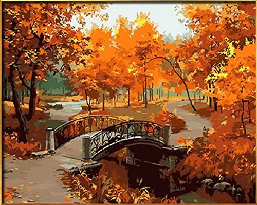 Diy oil painting, paint by number kit- Feeling Of Maple Leaf 16 * 20 inch.