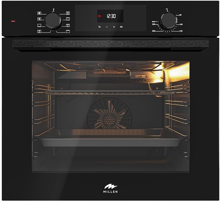 MILLENBuilt In Electric Oven, 8 Cooking Modes, 73L - 3 Years Warranty, SCHOTT Inner glass, MEO 6002 BB