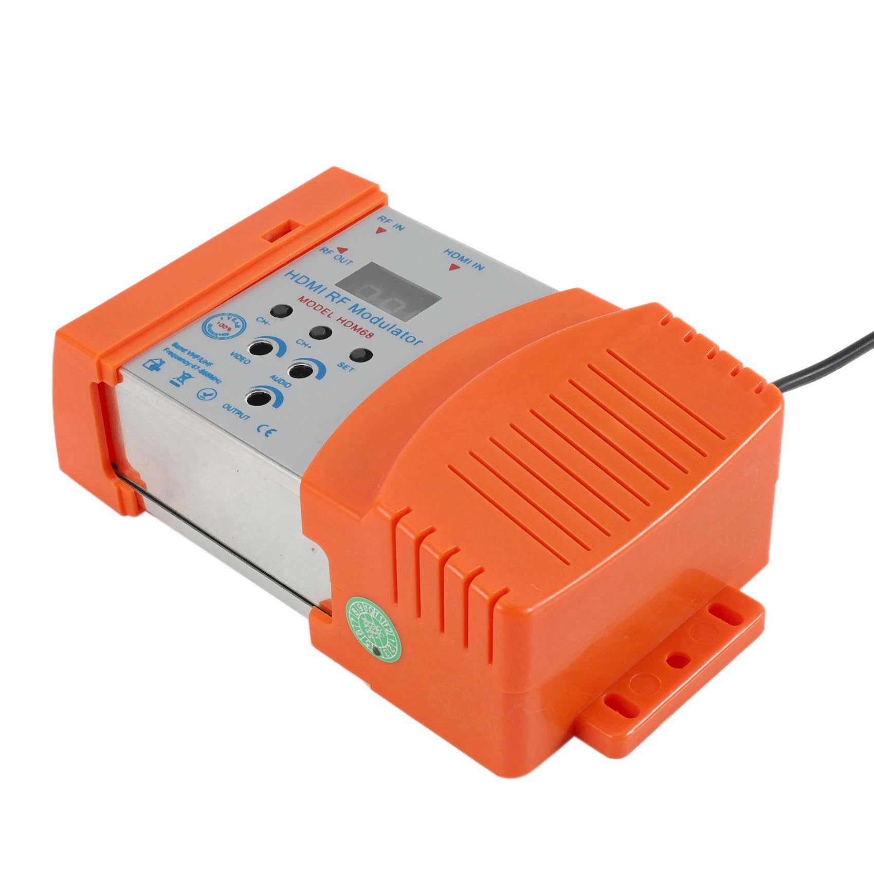 2X Modulador HDM68 Digital Modulador Convertidor AV una VHF UHF PAL/NTSC Modulador PortáTil Estándar Enchufe de la UE