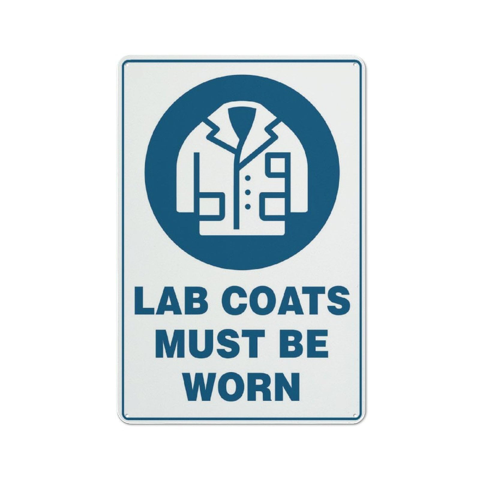 peiyeety Metal Tin Sign Lab Coats Must Be Worn Funny Safety Quote Wall Art, Vintage Style, Wall Decor For Indoor Home Kitchen Living Room Bedroom Office Cafe Bar, 6x8 Inch