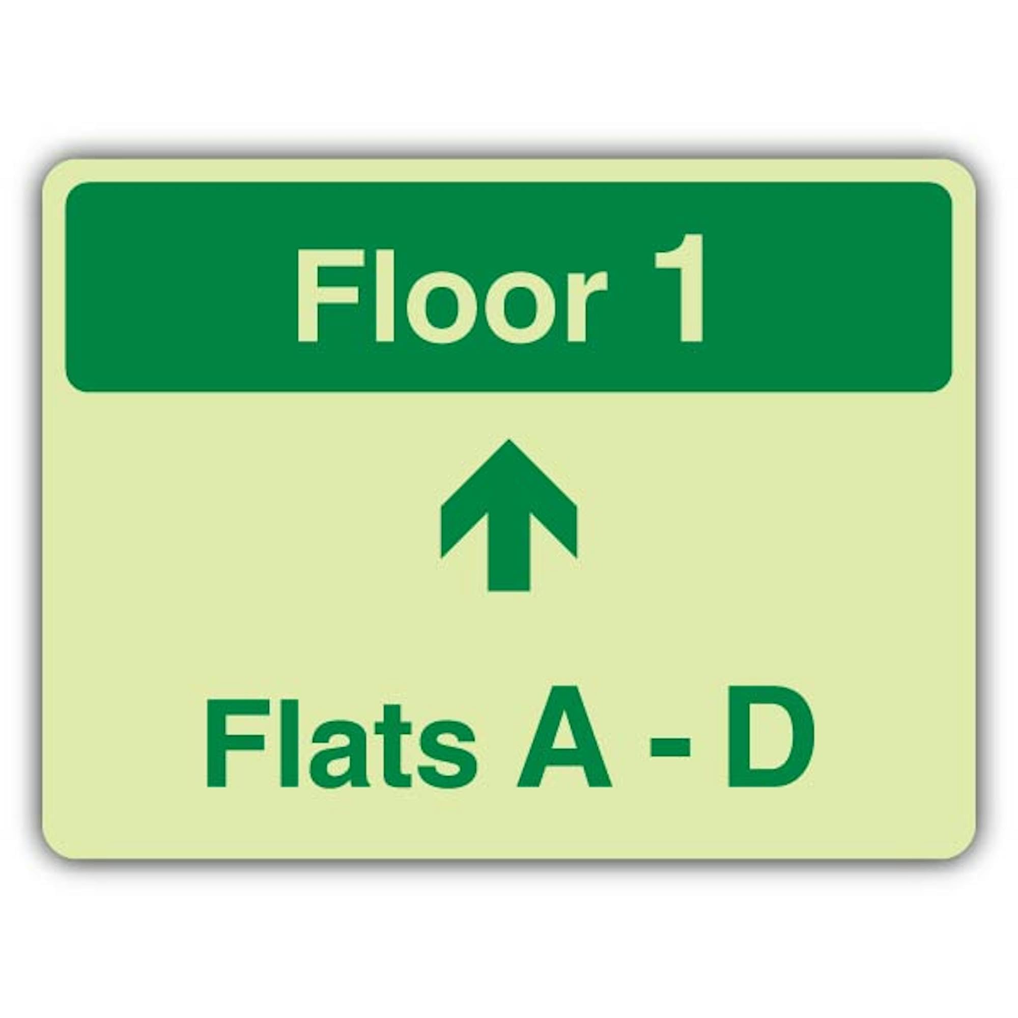 V Safety Floor 1 - Señal plana de la A a la D, 600 x 450 mm, vinilo de