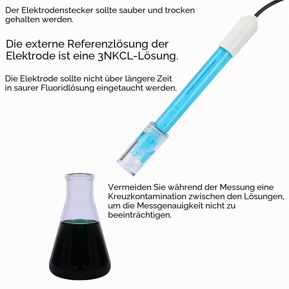 VBESTLIFE 5 V PH-Sensormodul + PH-Sonde Composite-Elektroden-Testcodesensor mit BNC-Anschluss