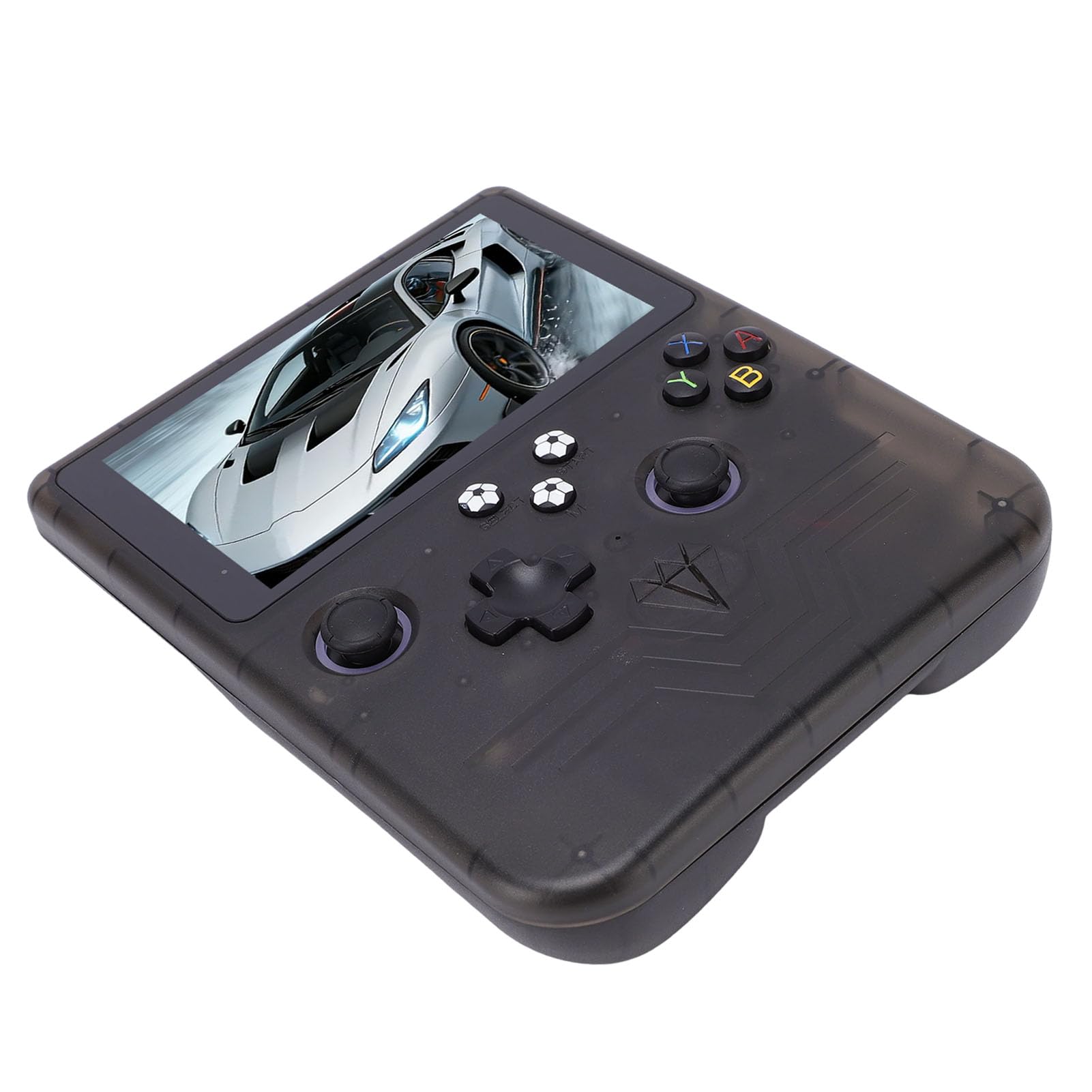 FAUOSWUK Console di Gioco Portatile con Schermo HD da 6 Pollici, Batteria da 6000 MAh, Doppi Joystick RGB, Giochi retrò Portatili da Viaggio (Grigio traslucido)
